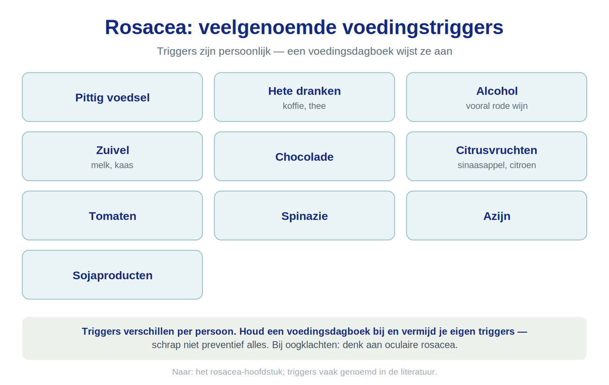 Rosacea: voedingstriggers